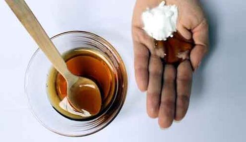 A mixture of firm powder with honey to increase a member