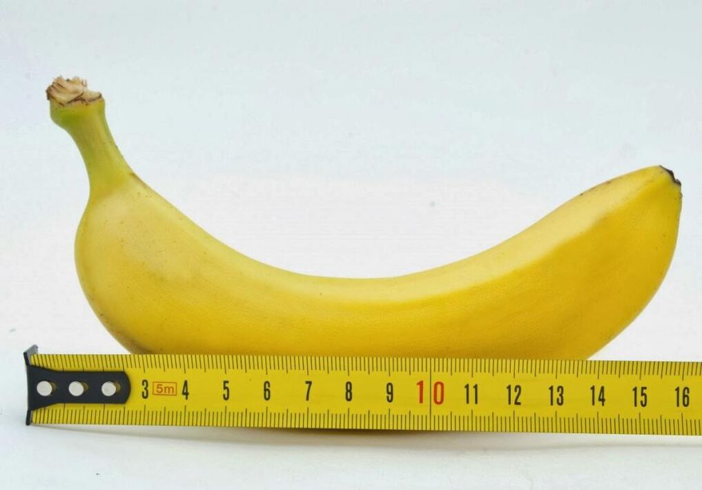 penis measurement before enlargement using the example of a banana